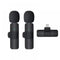 2pcs Wireless Lavalier Microphones - Clip-on Mic for iPhone, iPad, Video, Podcast