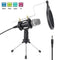 Metal Condenser Microphone Set - PC/Laptop Studio Recording Microphone Kit
