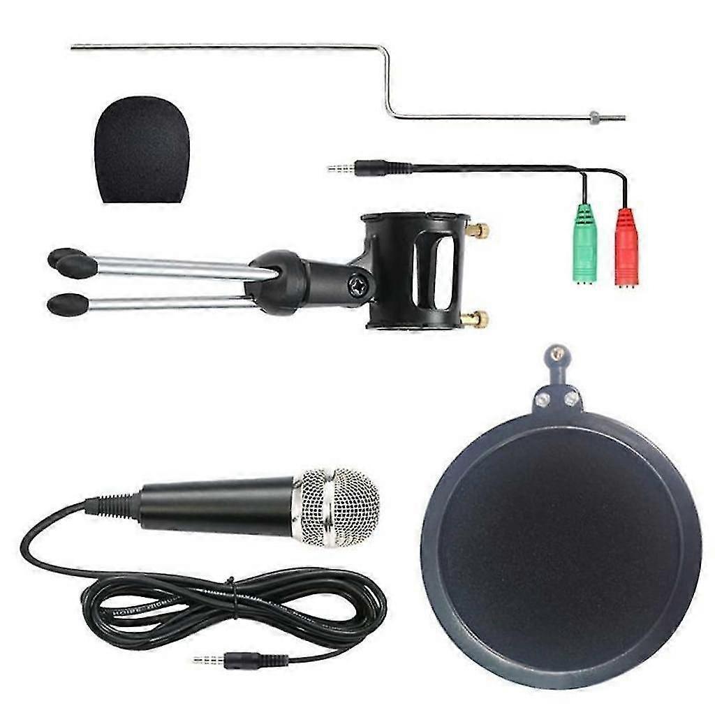 Metal Condenser Microphone Set - PC/Laptop Studio Recording Microphone Kit