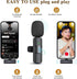 K8 Wireless Lavalier Microphone - Clip-on Mini Mic for Streaming or Interviews