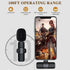 K8 Wireless Lavalier Microphone - Clip-on Mini Mic for Streaming or Interviews