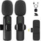 2-Pack Wireless Lavalier Microphones - Clip-on Mini Mics for iPhone Recording