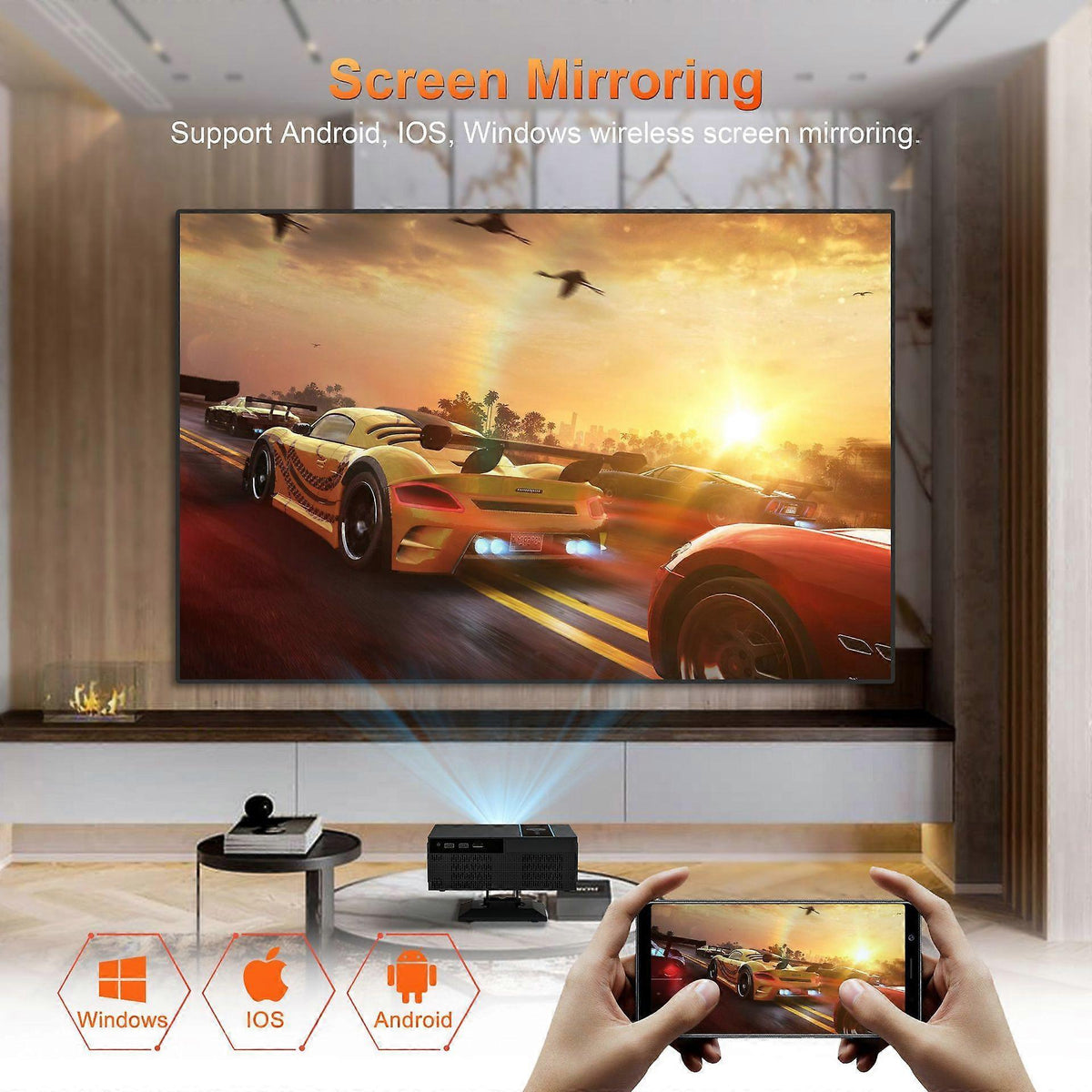 Portable 4K X6 Home Projector