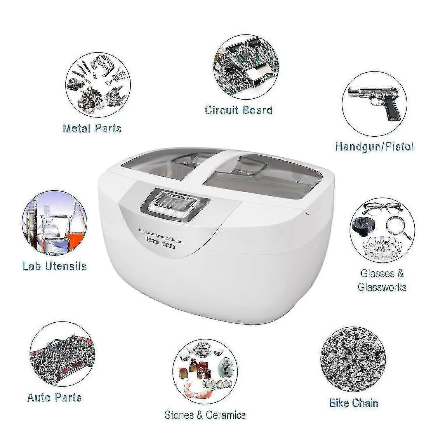 2500ml Jewelry Cleaner Machine with Heating & Digital Display