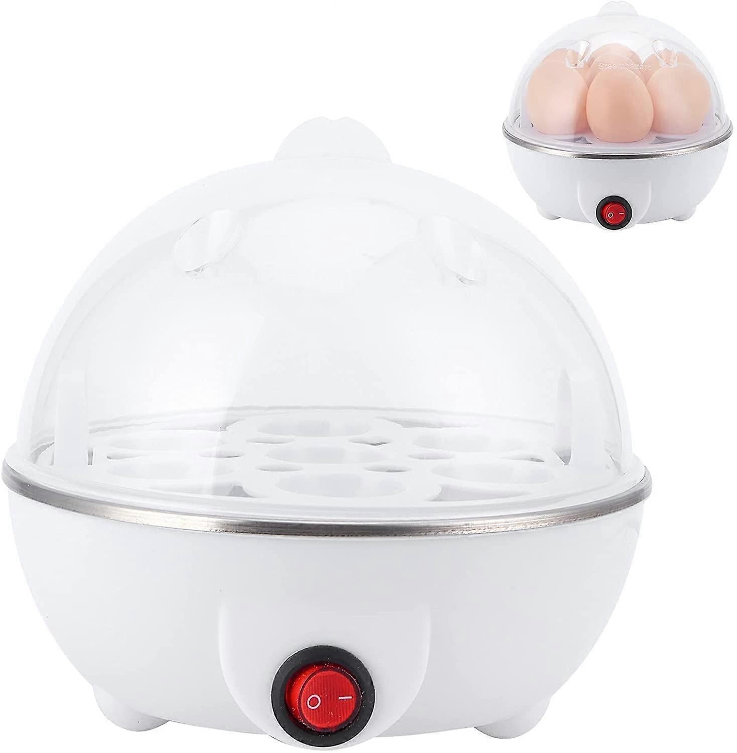 7-Egg Capacity Electric Rapid Egg Cooker, Mini Steamer