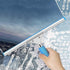 Window Cleaning Kit, Squeegee with Microfiber Cloth & Rubber Lip