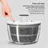 Vegetable and Fruit Dryer Spinner, Multi-Use Salad Washer
