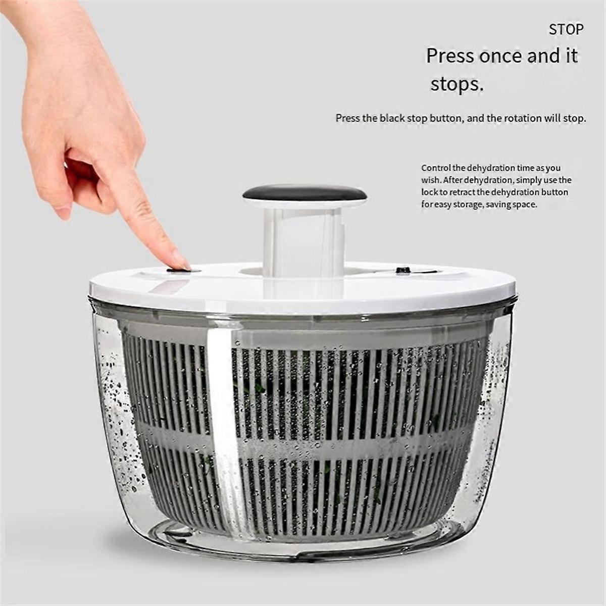 Manual Salad Spinner and Dehydrator, Large Vegetable Dryer