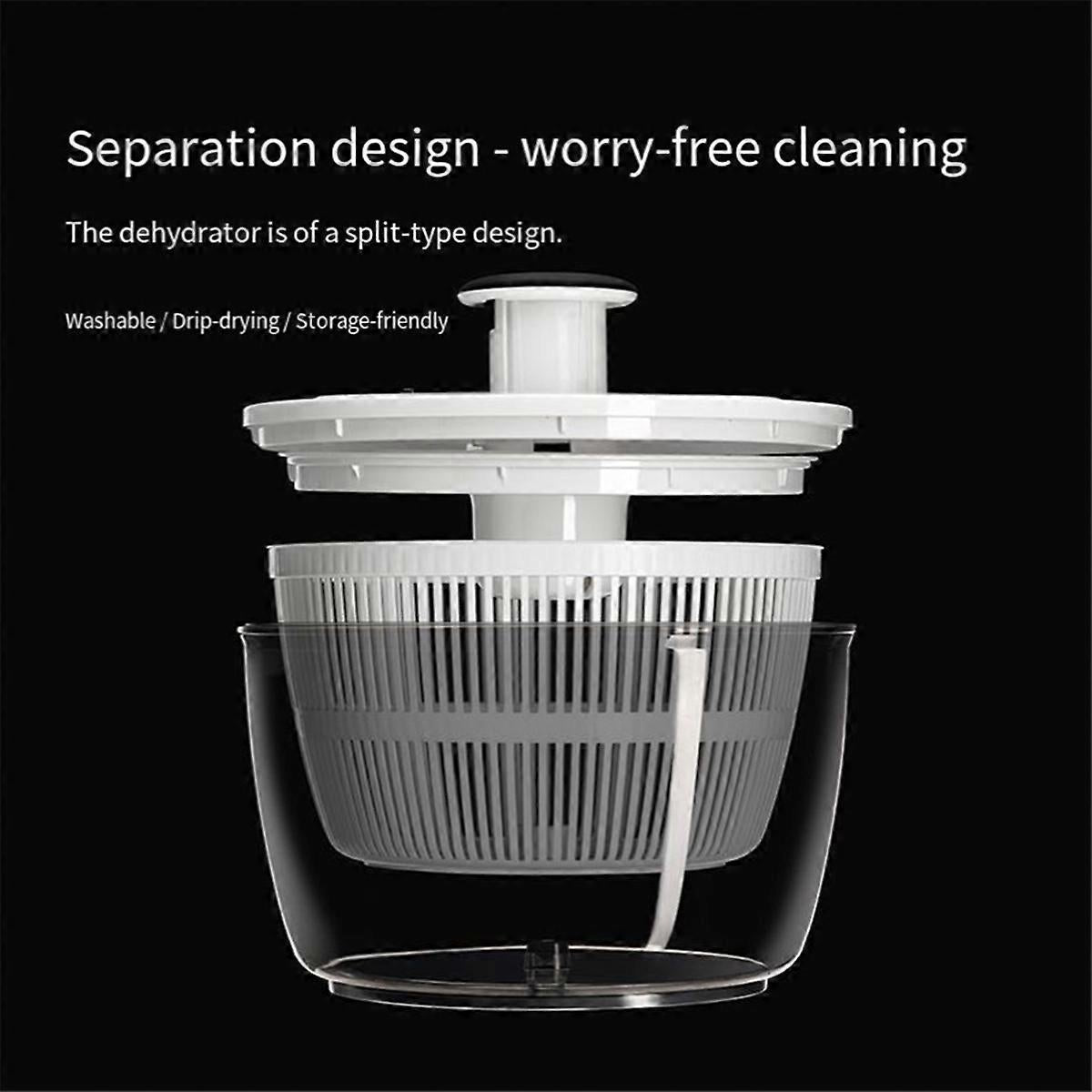 Manual Salad Spinner and Dehydrator, Large Vegetable Dryer
