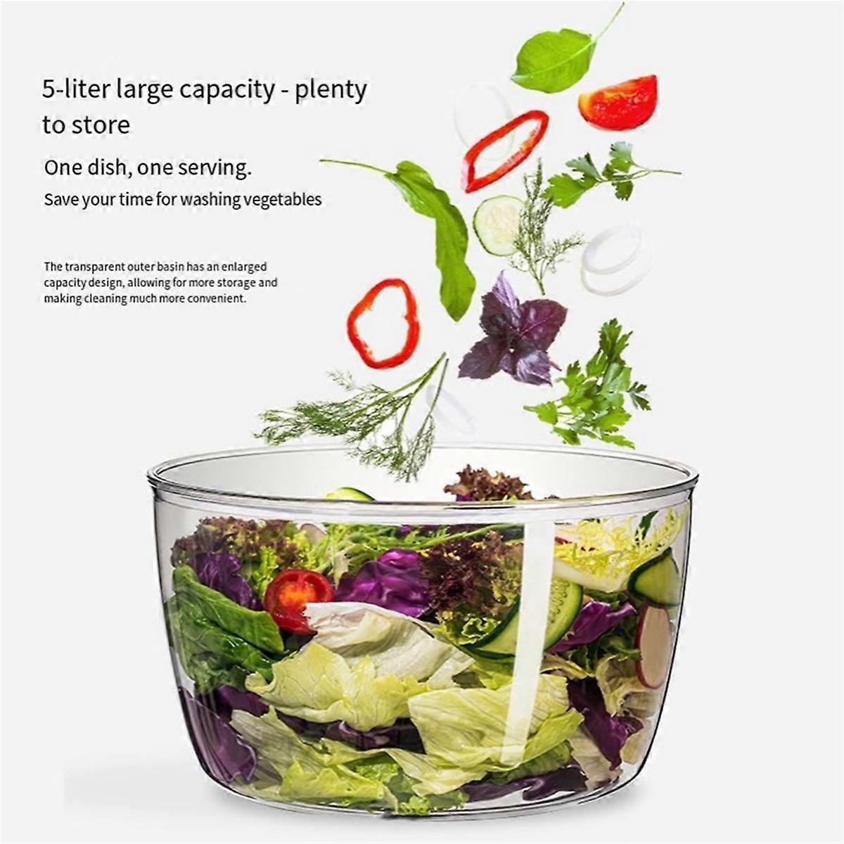 Manual Salad Spinner and Dehydrator, Large Vegetable Dryer