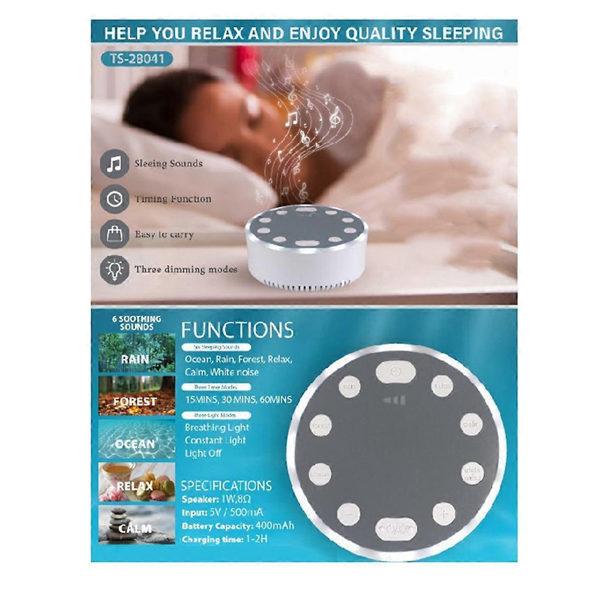 USB Rechargeable Babies White Noise Machine Sleep Sound Device