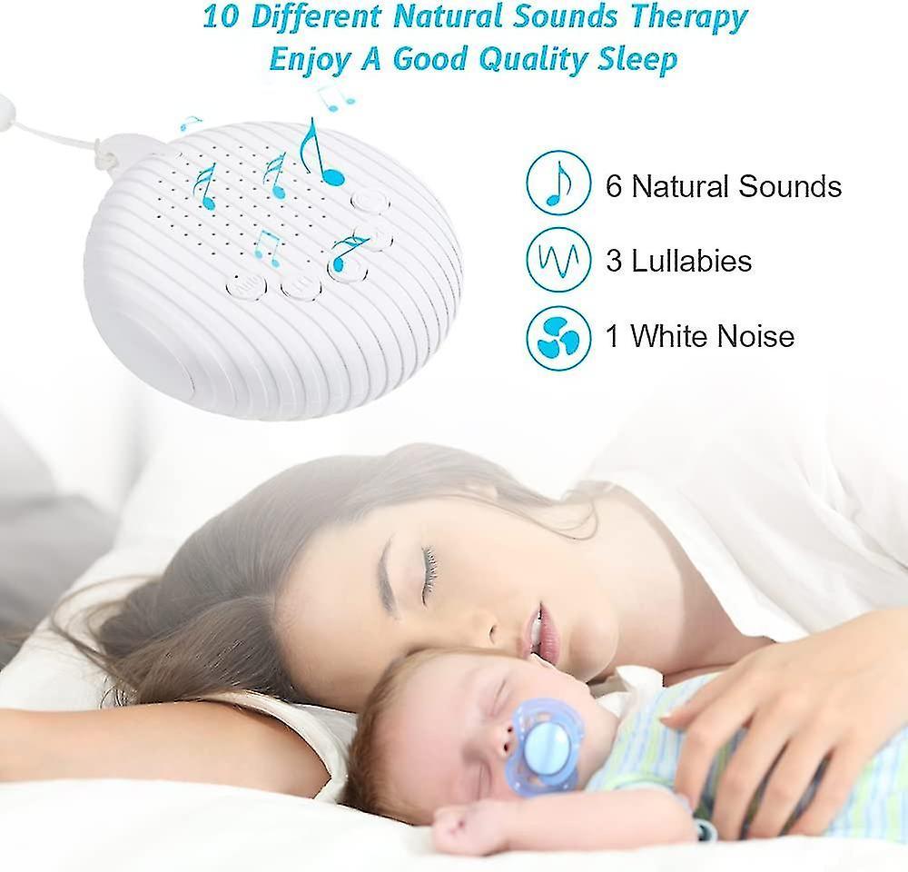 Portable White Noise Machine Babies Travel Sleep Soother with Soundtracks