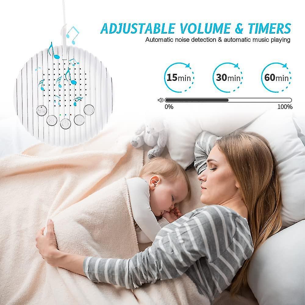 Portable White Noise Machine Babies Travel Sleep Soother with Soundtracks