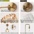 Battery Operated Wall Sconces Set of 2, Vintage Amber Glass, Rechargeable, Remote Dimmable