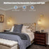 Battery Operated Wall Sconce Set of 2, Rechargeable Rattan RGB Light, Remote, Bedroom