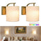 Battery Operated Wall Sconces Set of 2, Rechargeable LED Lights, Remote, 12 RGB Colors, Gold