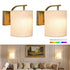 Battery Operated Wall Sconces Set of 2, Rechargeable LED Lights, Remote, 12 RGB Colors, Gold