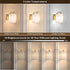 Battery Operated Wall Sconces Set of 2, Rechargeable LED Lights, Remote, 12 RGB Colors, Gold