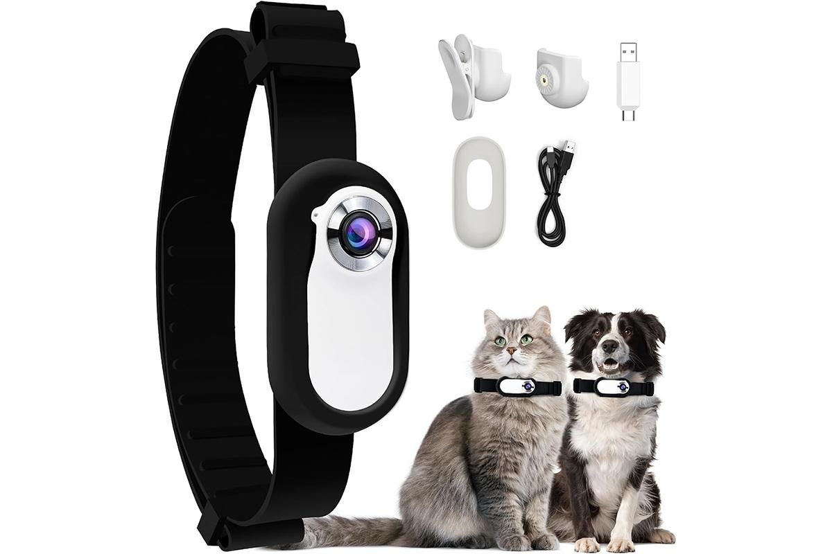 HD 1080P Dog Tracker Collar No WiFi No App Dog Collar Camera Dog Cat Pet Sport Action Camera Collar Mini Body Cam