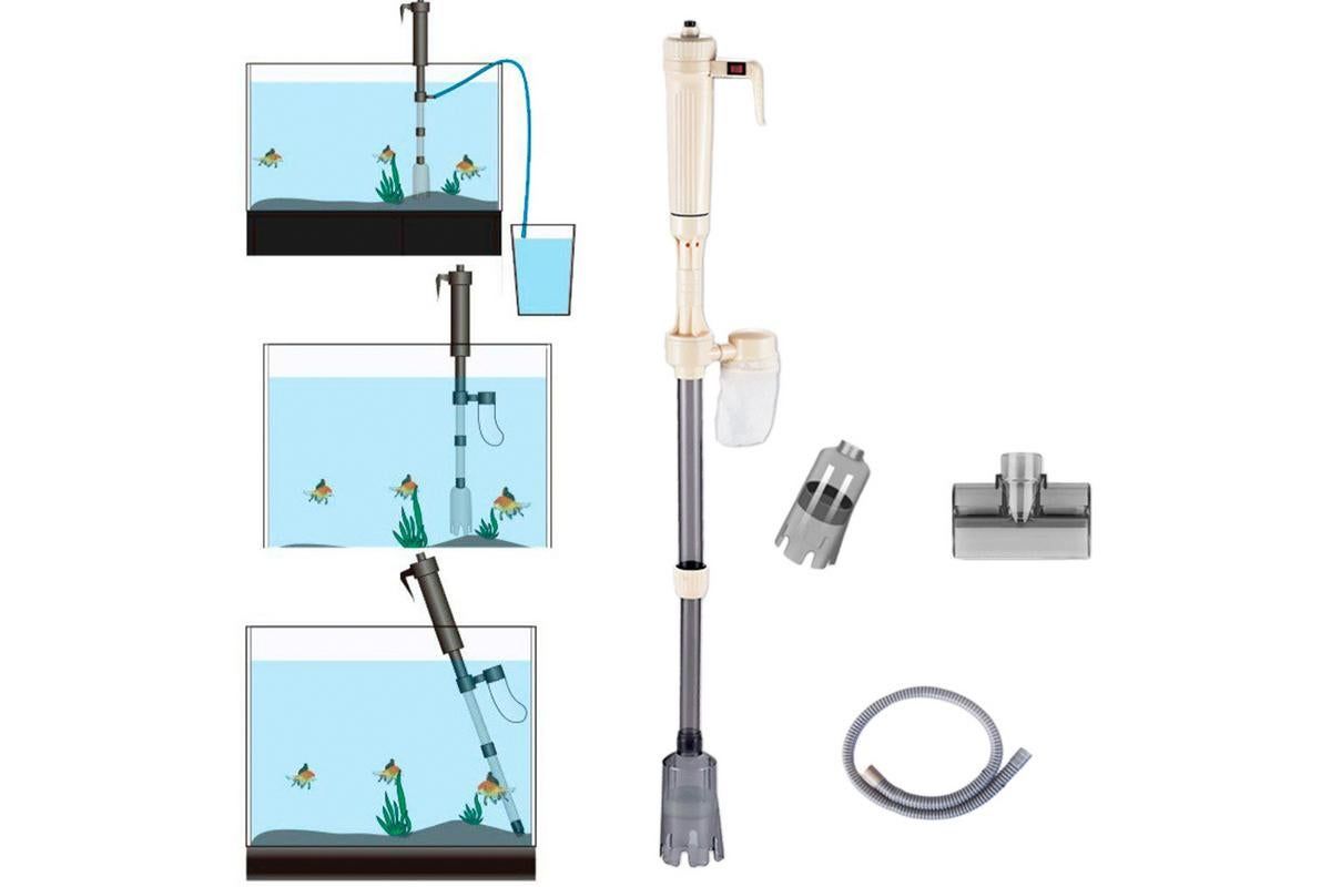 Electric Fish Tank Vacuum Cleaner Sand Washer Aquarium Gravel Cleaner Battery Operated