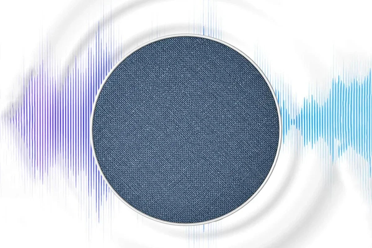 Under‑Pillow Speaker – 92mm Bluetooth 5.4, White Noise, Linen Cover (Blue)