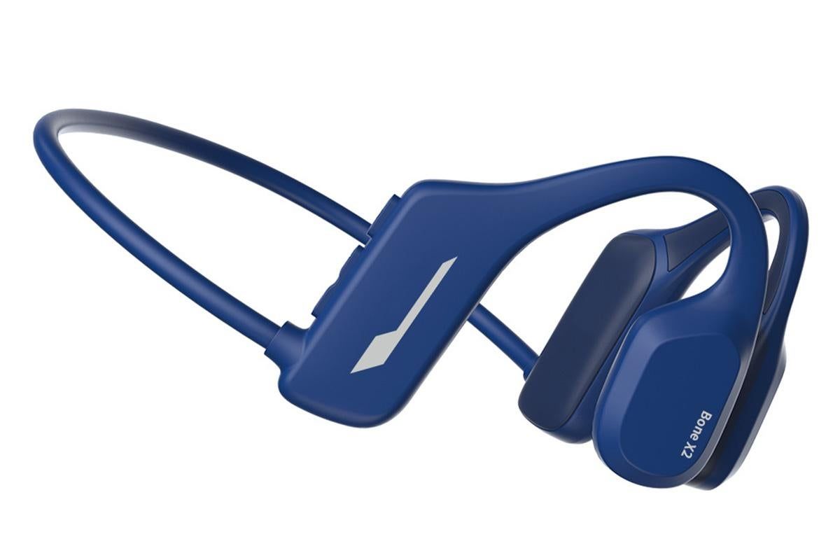 Bone Conduction Headphones Bluetooth Waterproof Sports Headset for Running Cycling Walking - Blue
