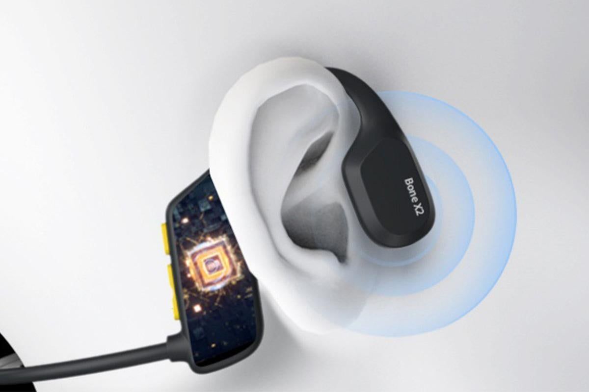 Bone Conduction Headphones Bluetooth Waterproof Sports Headset for Running Cycling Walking - Black