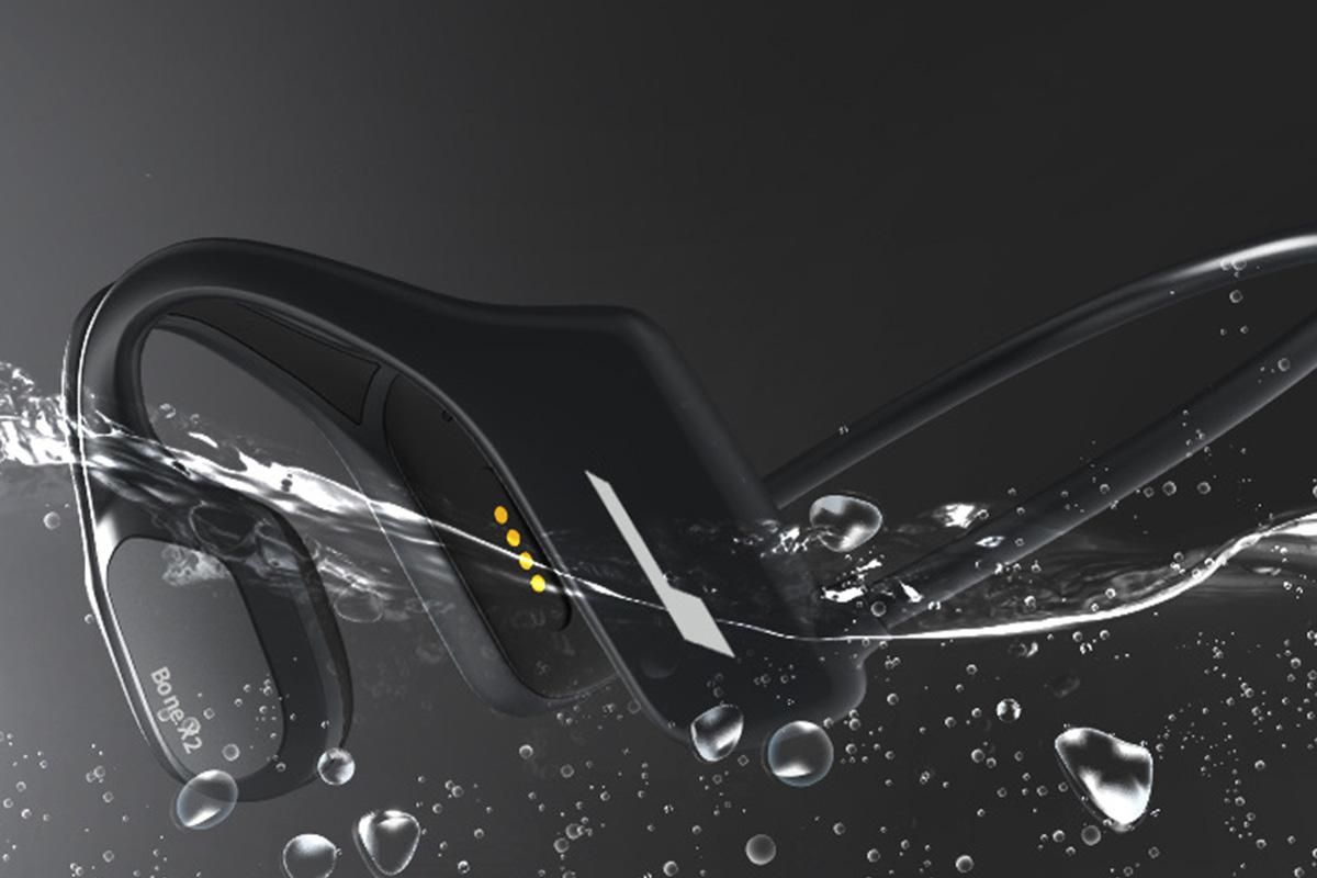 Bone Conduction Headphones Bluetooth Waterproof Sports Headset for Running Cycling Walking - Black
