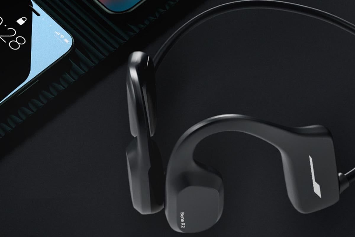 Bone Conduction Headphones Bluetooth Waterproof Sports Headset for Running Cycling Walking - Black