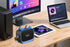 Mini Karaoke Machine Toys Gifts Portable MP3 Player with 2 Wireless Microphone - Blue