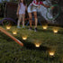 10Pcs Mini Solar Ground Lights Outdoor Pathway Decorative Lights for Yard Garden Decor Warm Light