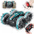 2.4Ghz Remote Control Gesture Sensor Toy Car Boat Truck 4WD Waterproof RC Amphibious Vehicle-Blue