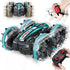 2.4Ghz Remote Control Gesture Sensor Toy Car Boat Truck 4WD Waterproof RC Amphibious Vehicle-Blue