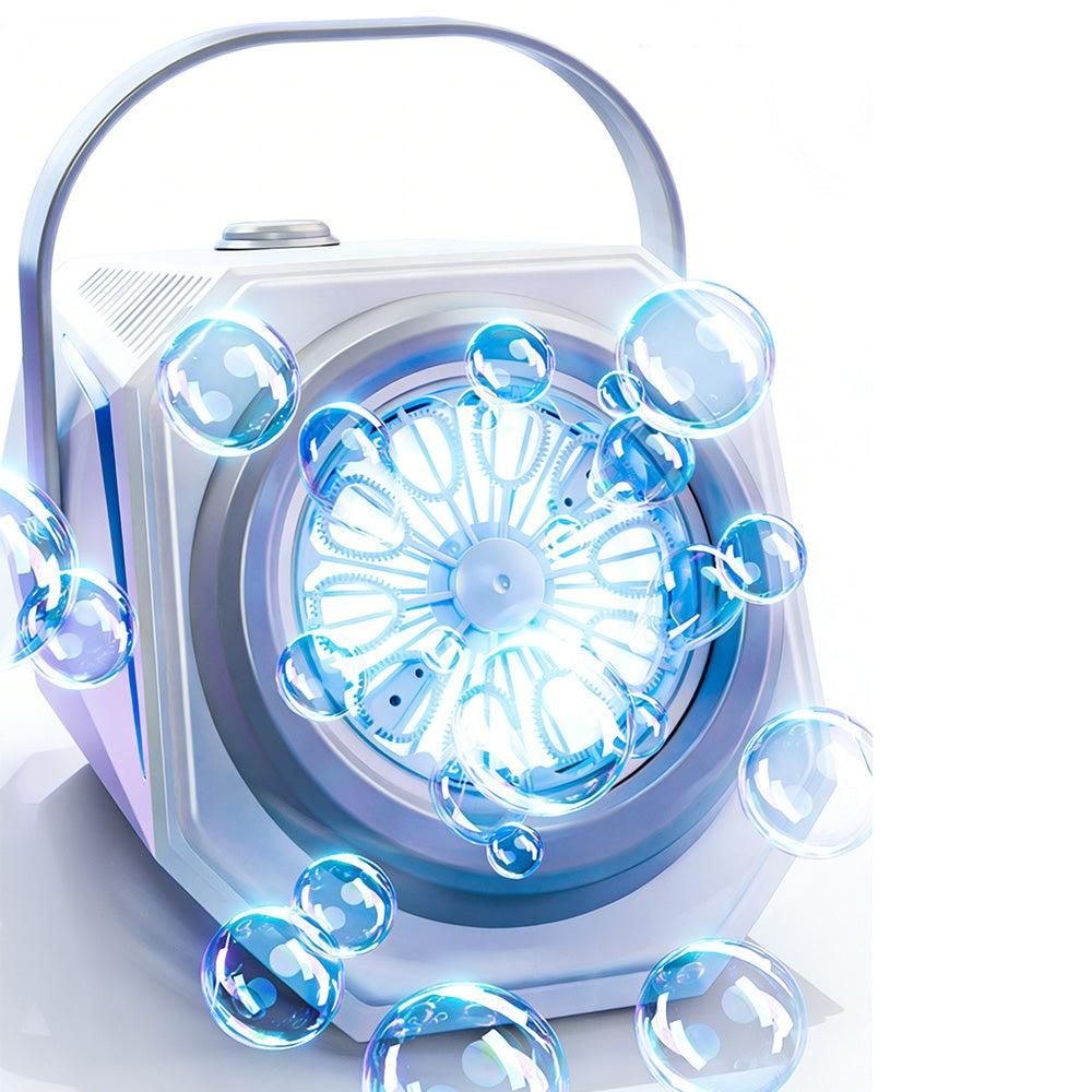 Bubble Machine Automatic Minute Big Bubbles Blower Maker for Outdoor Birthday Parties White