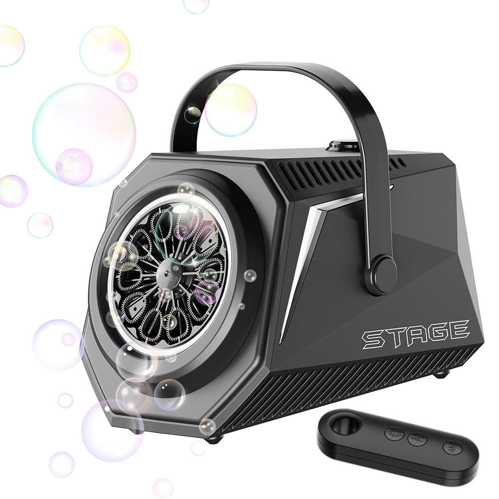 Bubble Machine Automatic Minute Big Bubbles Blower Maker for Outdoor Birthday Parties Black