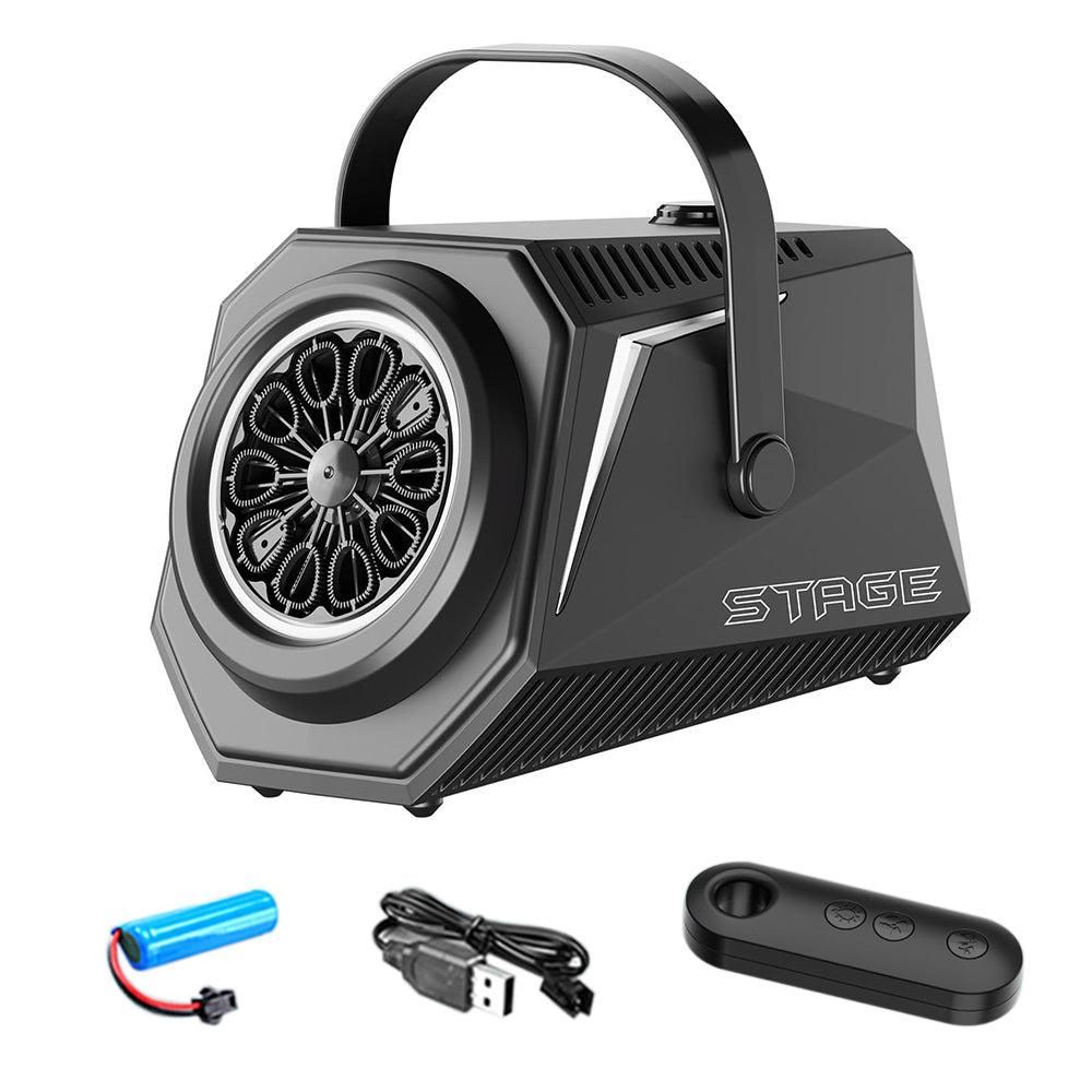 Bubble Machine Automatic Minute Big Bubbles Blower Maker for Outdoor Birthday Parties Black
