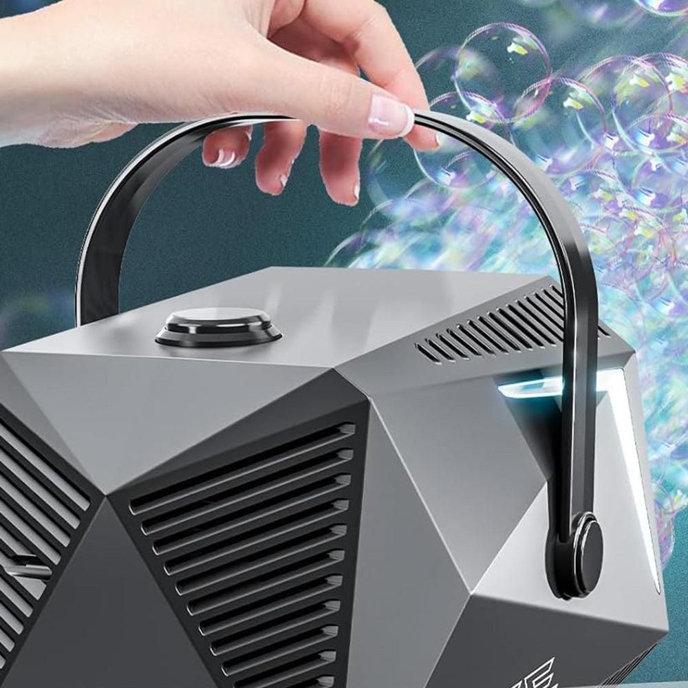 Bubble Machine Automatic Minute Big Bubbles Blower Maker for Outdoor Birthday Parties Black