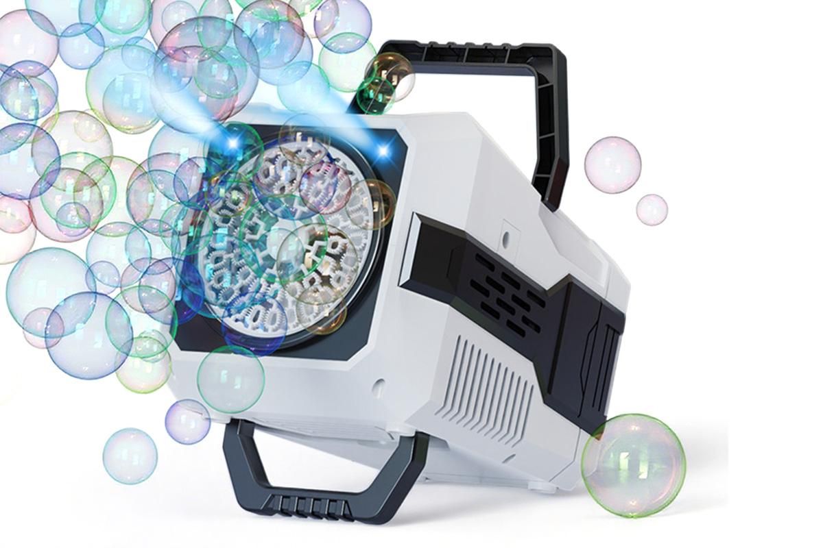 Bubble Machine Automatic Minute Big Bubbles Blower Maker for Outdoor Birthday Parties Black