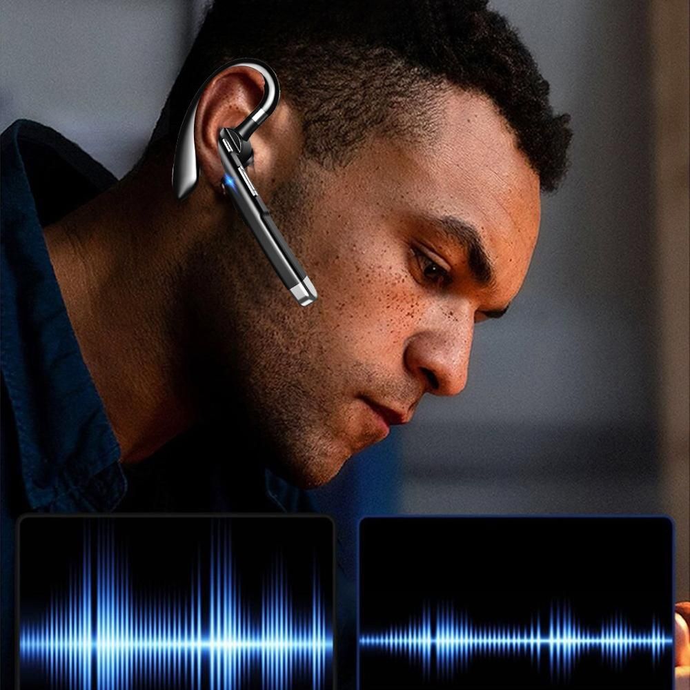 Single Ear Bluetooth Headset Wireless Headphone with Charging Case