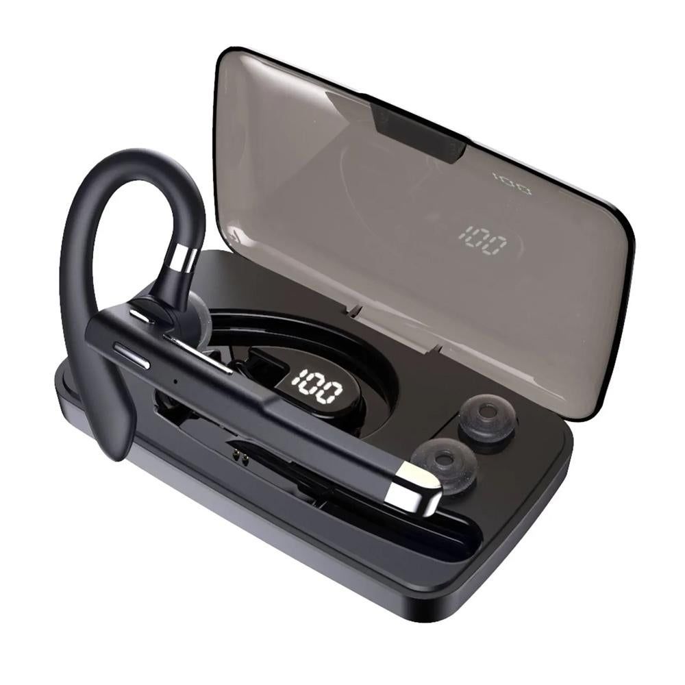 Single Ear Bluetooth Headset Wireless Headphone with Charging Case