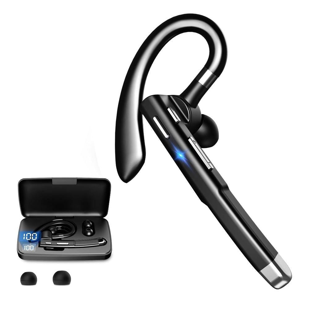 Single Ear Bluetooth Headset Wireless Headphone with Charging Case
