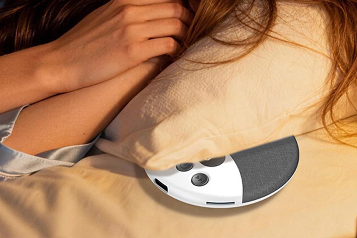 Under Pillow Bluetooth Sleep Speaker Wireless Bone Conduction Speaker-Black