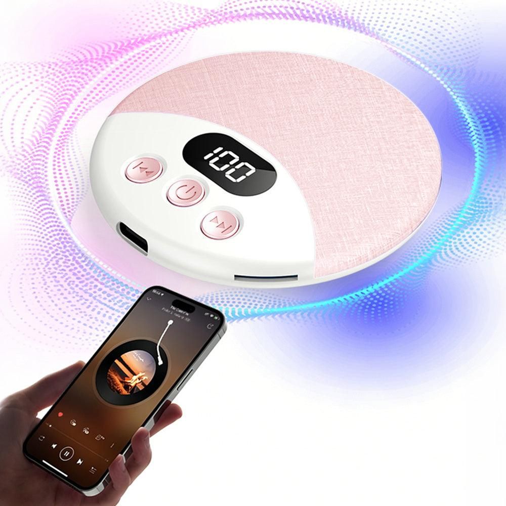 Under Pillow Bluetooth Sleep Speaker Wireless Bone Conduction Speaker-Pink