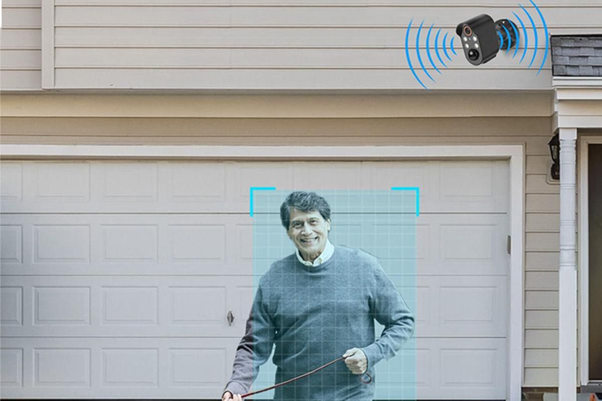 Wireless Security Camera with AI Motion Detection Real Time Notifications Waterproof -Black