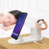 Wireless Charger Dock 3 in 1 Charging Station Wireless Charger Stand for Apple iPhone Watch -White