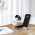 Wireless Charger Dock 3 in 1 Charging Station Wireless Charger Stand for Apple iPhone Watch -Rose gold