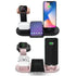 Wireless Charger Dock 3 in 1 Charging Station Wireless Charger Stand for Apple iPhone Watch -Rose gold