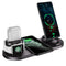 Wireless Charging Station Compatible for Apple 6 in 1 Charger Stand Dock -Black - charging together