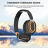 H7 Foldable Bluetooth Stereo Headphones Subwoofer Support TF Card Type-C Charging Wireless Earphones - Light Gray