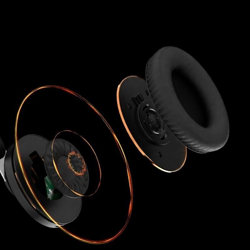 H7 Foldable Bluetooth Stereo Headphones Subwoofer Support TF Card Type-C Charging Wireless Earphones - Light Gray